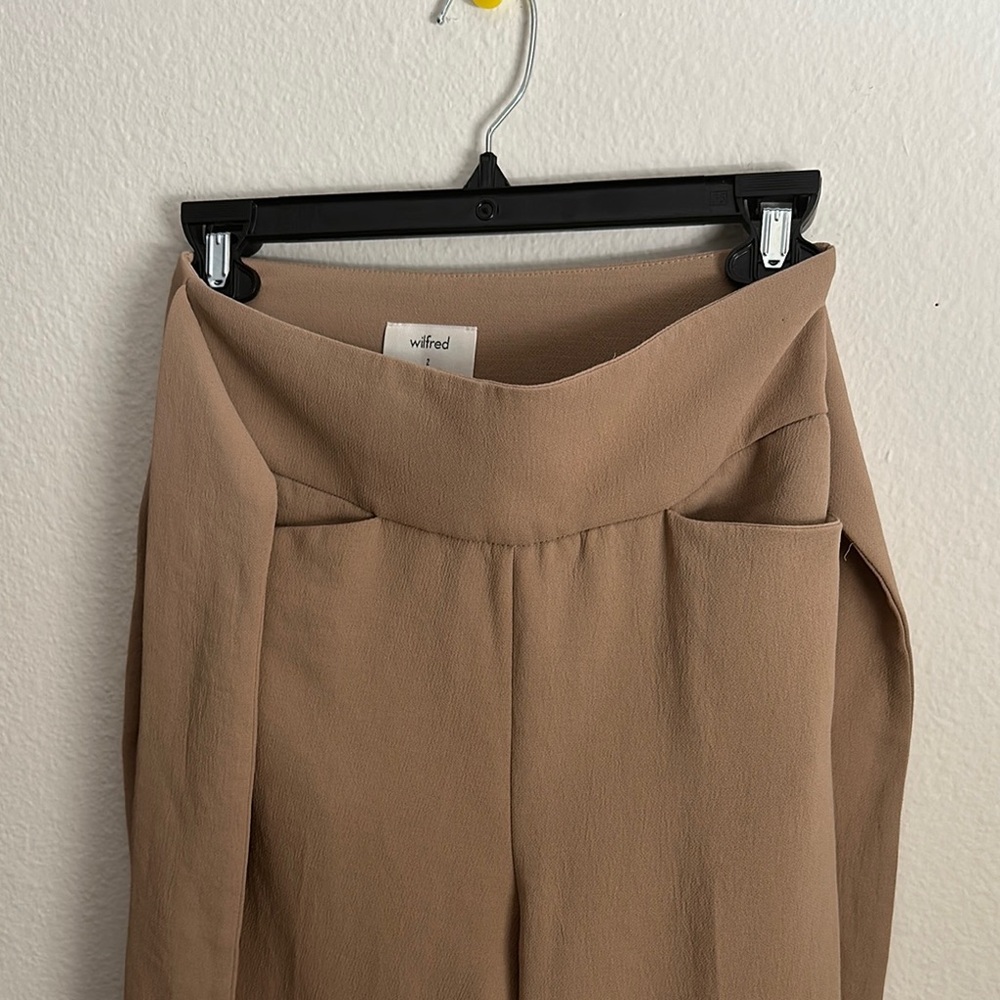 Wilfred Tan High-Waisted Pants